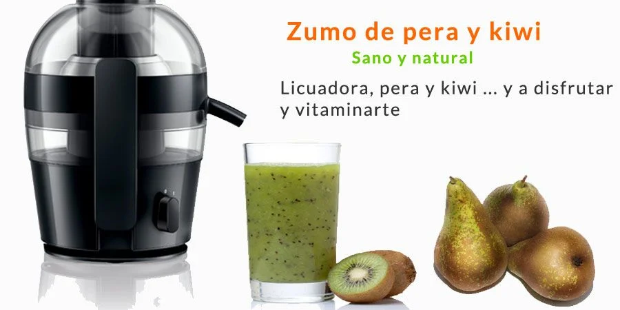 zumo de pera y kiwi