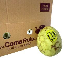 Chirimoya, fruta tropical, anona, fruta exótica, dulce, cremosa, rica en fibra, vitamina C, antioxidante, superalimento, saludable, digestiva, potasio, magnesio, calcio, bajo en grasas, propiedades relajantes, postre natural, suave, nutritiva, energética.