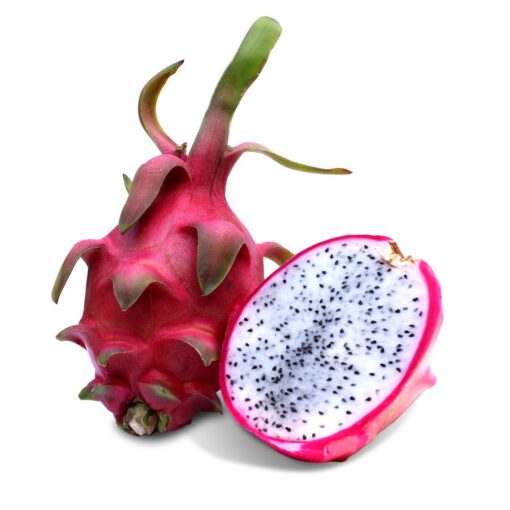 Pitaya, fruta del dragón, dragon fruit, fruta exótica, pitahaya, saludable, antioxidante, rica en fibra, superalimento, tropical, vitamina C, hidratante, piel rosada, pulpa blanca, pulpa roja, semillas negras, digestión, bajo en calorías, dulce, refrescante, fruta nutritiva.