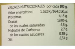 aceituna partida info nutri - Aceitunas partidas aliñadas