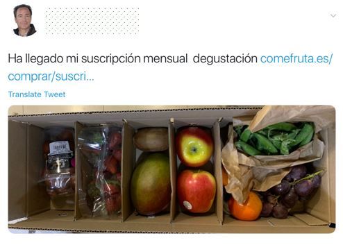 suscripciones comefruta opinion cliente
