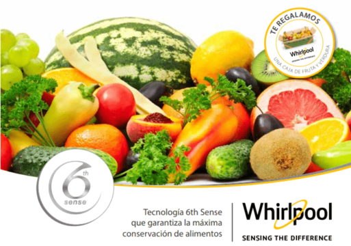 marketing online frutas. Promoción whirlpool y comefruta fruta y verdura de temporada Whirlpool