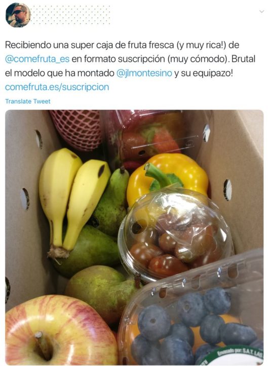 comefruta suscripción mix degustación. opiniones de clientes reales