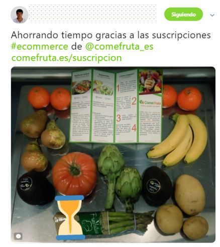suscripción ecommerce comefruta